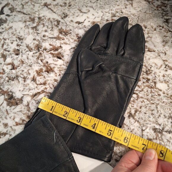 Leather Gloves Black Size 4 - Picture 7 of 7